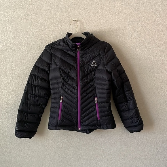 Gerry Jackets & Blazers - Gerry Lightweight Puffer Jacket Fitted Zip Up Hoodie Indie Retro